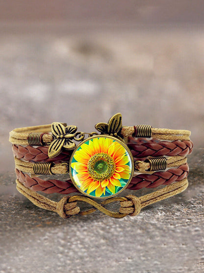 Elveswallet Sunflower Multi Braided Bracelets