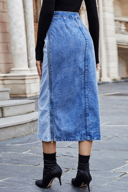 elveswallet Denim High Waist Skirt