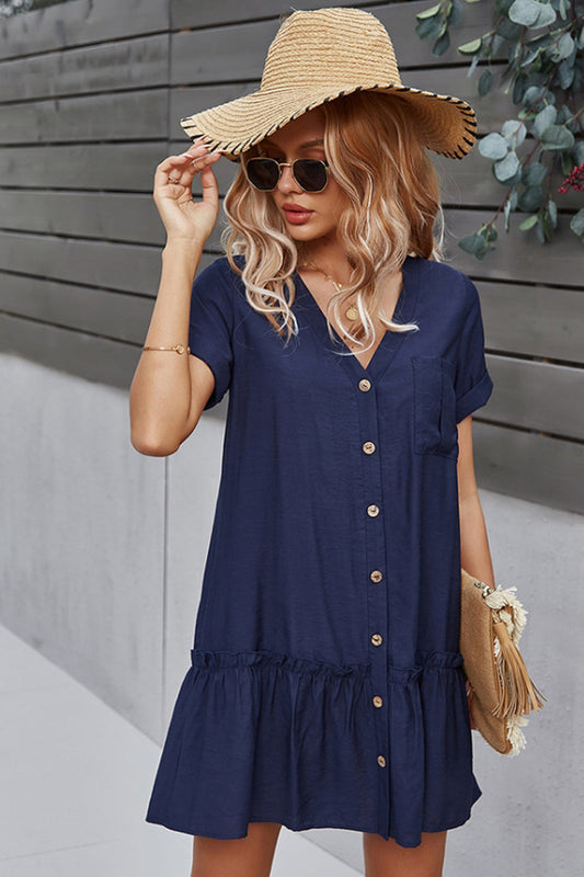 elveswallet Short Sleeve A-Line Dress