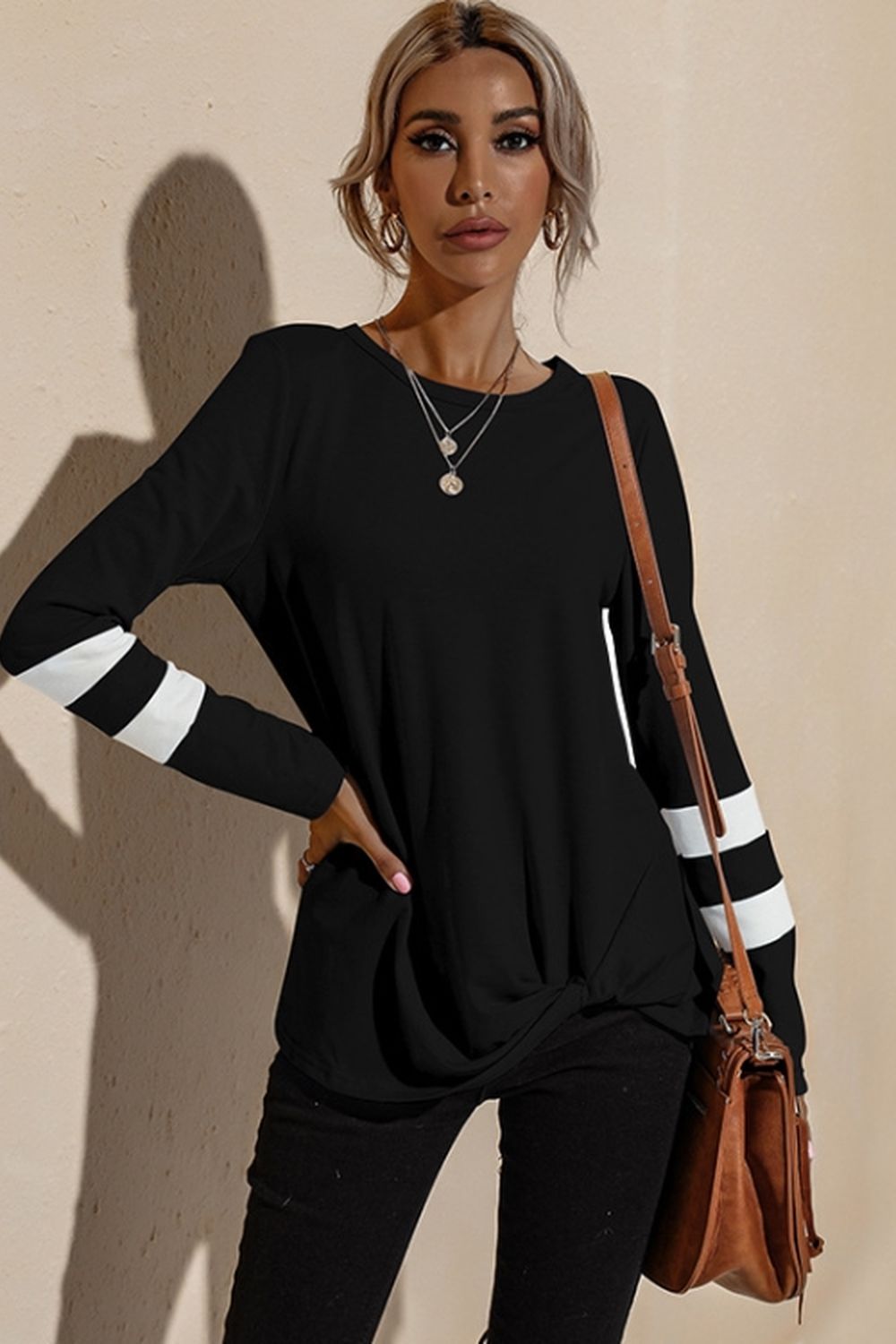 elveswallet Round Neck Long Sleeve Bottoming Shirt