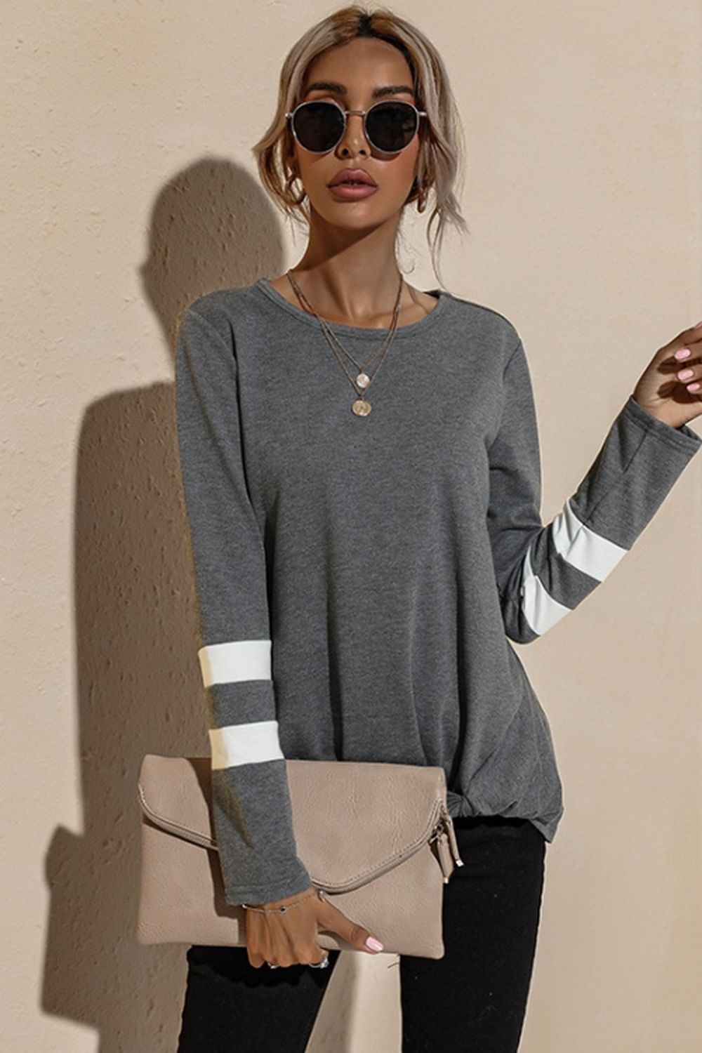 elveswallet Round Neck Long Sleeve Bottoming Shirt