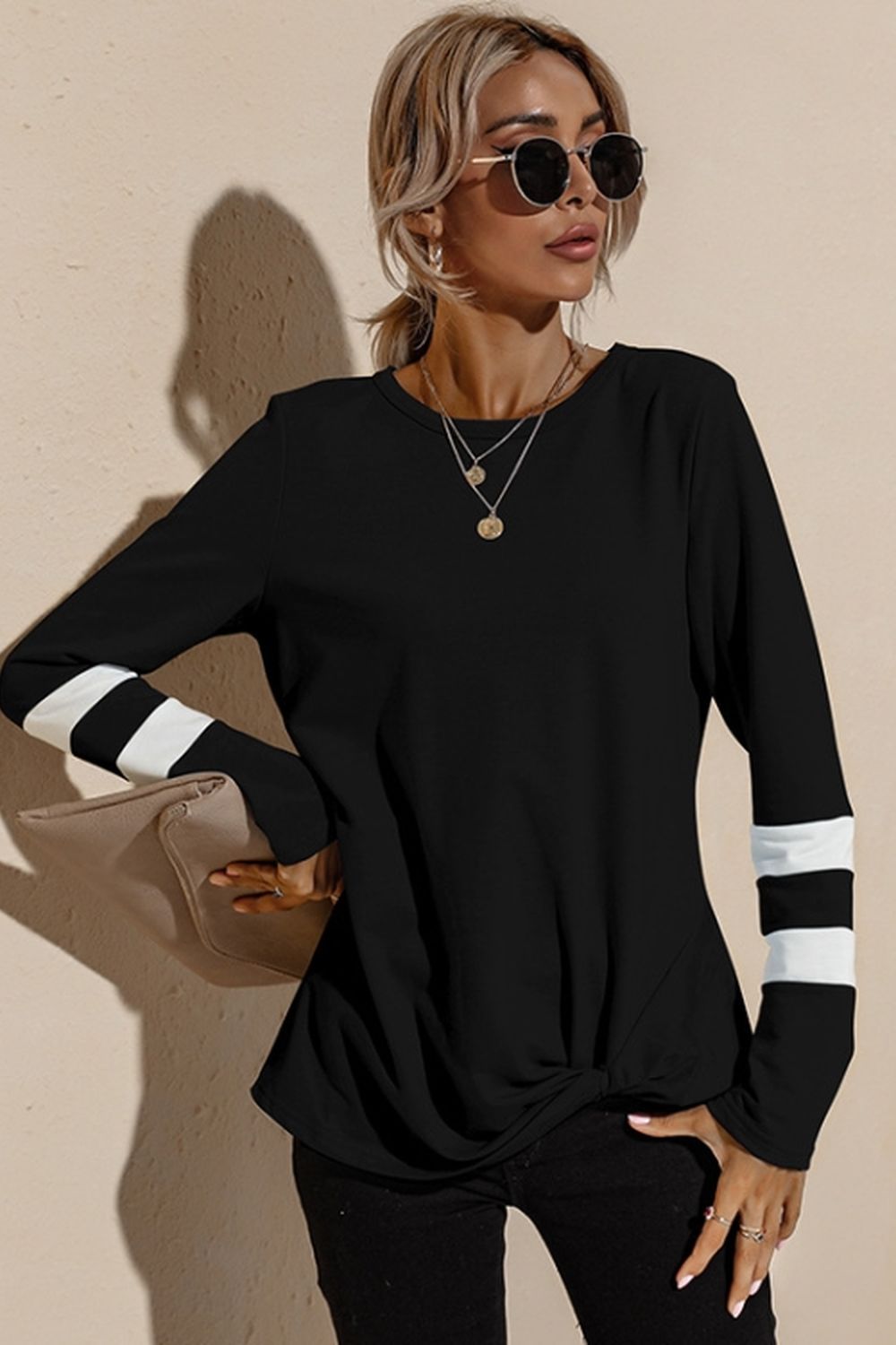 elveswallet Round Neck Long Sleeve Bottoming Shirt