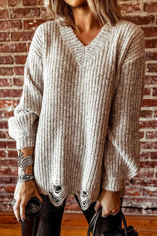 elveswallet Ripped Knitted Sweater