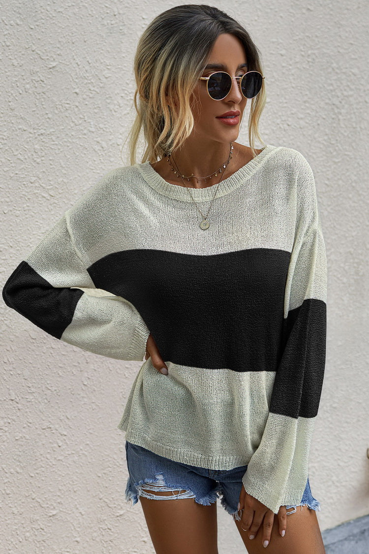 elveswallet Loose Round Neck Long Sleeve Sweater