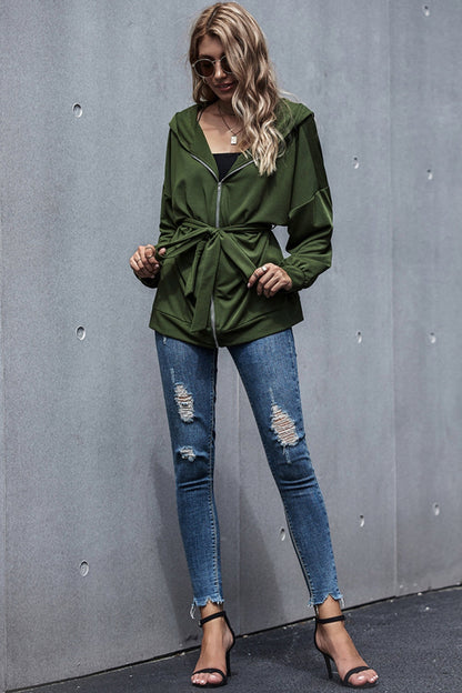 elveswallet Loose High Waist Hooded Jacket