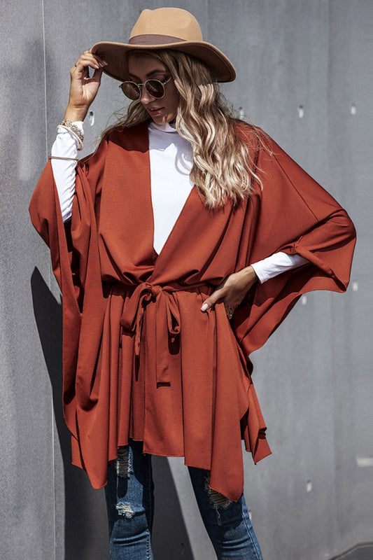 elveswallet Bat-Sleeve Strappy Cloak Coat