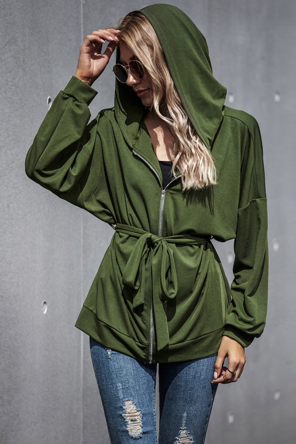 elveswallet Loose High Waist Hooded Jacket