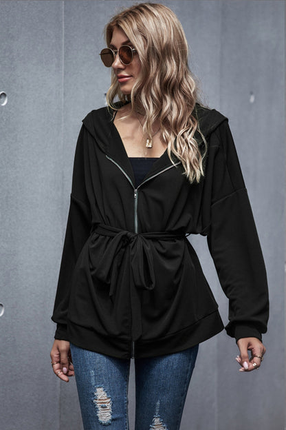 elveswallet Loose High Waist Hooded Jacket