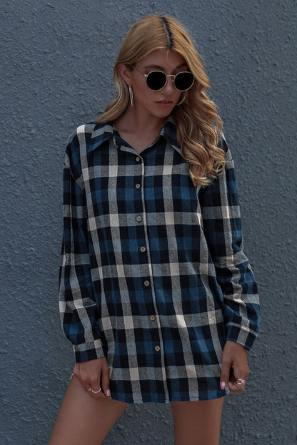 elveswallet Long Sleeve Plaid Cardigan Shirt