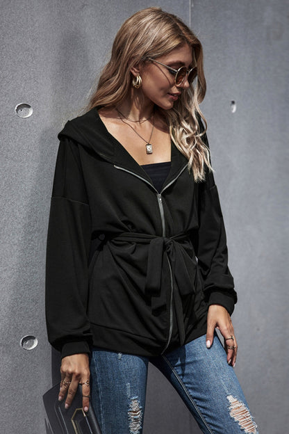 elveswallet Loose High Waist Hooded Jacket