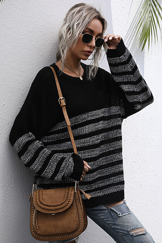 elveswallet Loose Round Neck Long Sleeve Sweater