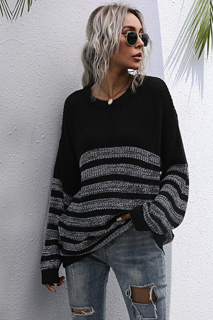 elveswallet Loose Round Neck Long Sleeve Sweater