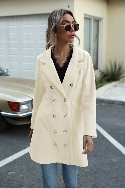 elveswallet Long Button Lapel Woolen Coat