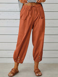 Solid Wide Leg Pants, Casual Every Day Pants, Women's Clothing
