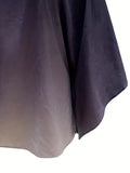 Plus Size Elegant Blouse, Women's Plus Ombre Print Bat Sleeve V Neck Loose Blouse