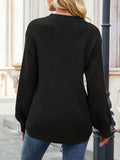 elveswallet  Long Sleeve Sweater, Crew Neck Solid Casual Sweater, Women's Clothing