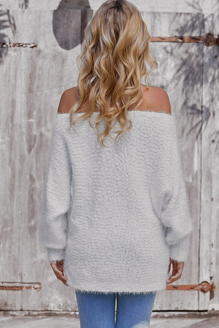 elveswallet Loose Off Shoulder Sweater