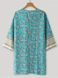 elveswallet  Floral Print Open Front Kimono, Boho Thin Cover Up Kimono For Spring & Summer, Women's Clothing