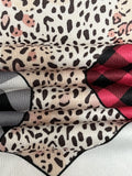 elveswallet  Plus Size Casual Top, Women's Plus Colorblock Stripe & Anchor Print Long Sleeve Round Neck Medium Stretch Top