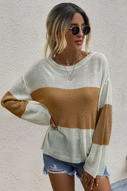 elveswallet Loose Round Neck Long Sleeve Sweater