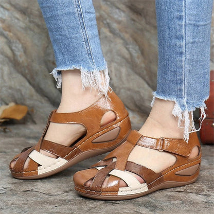 elveswallet Round Head Wedges Sandals