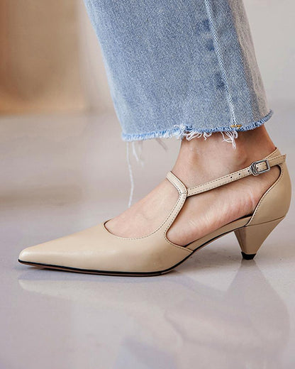 elveswallet Pointy Toe Mary Jane Casual Shoes