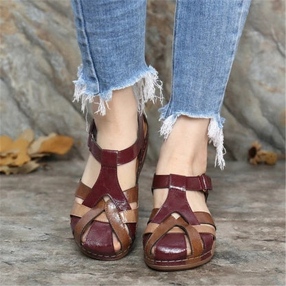 elveswallet Round Head Wedges Sandals