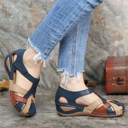 elveswallet Round Head Wedges Sandals