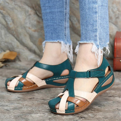 elveswallet Round Head Wedges Sandals