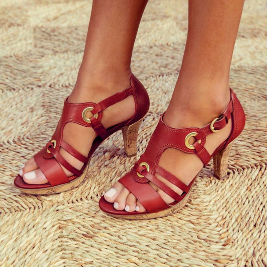 elveswallet Bohemian Buckle Strap Sandals