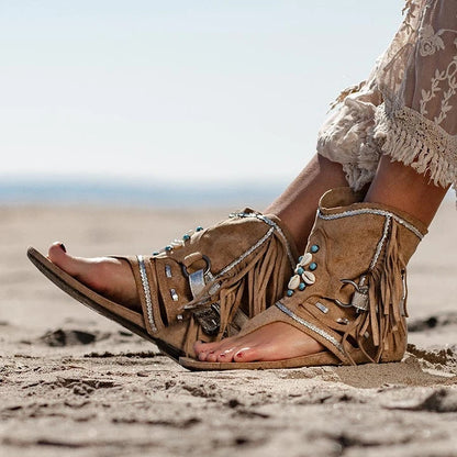 elveswallet Rome Gladiator Tassel Sandals