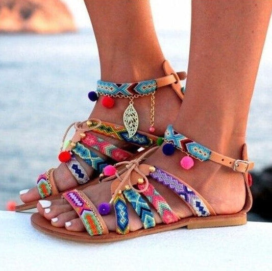 elveswallet Bohemian Fish Mouth Sandals