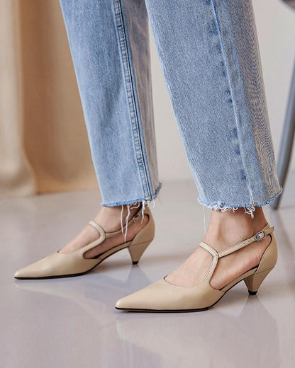 elveswallet Pointy Toe Mary Jane Casual Shoes