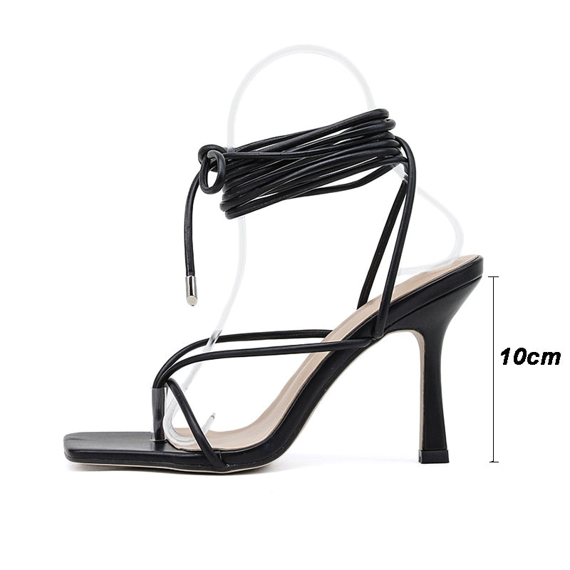 elveswallet Narrow Band Cross Strap Thong Sandals