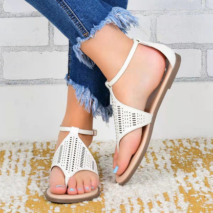 elveswallet Flat Cutout Vacation Sandals