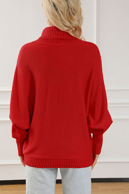 elveswallet Merry Holiday turtleneck bat sleeve sweater