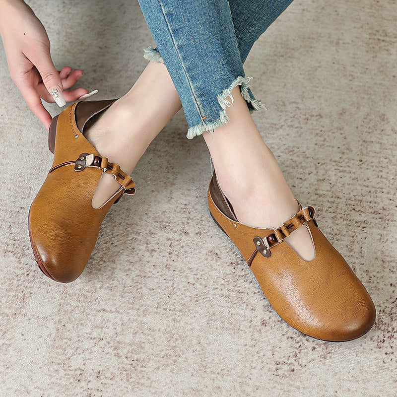 elveswallet Cow Tendon Soles Handcrafted Leather Slip-On Shoes