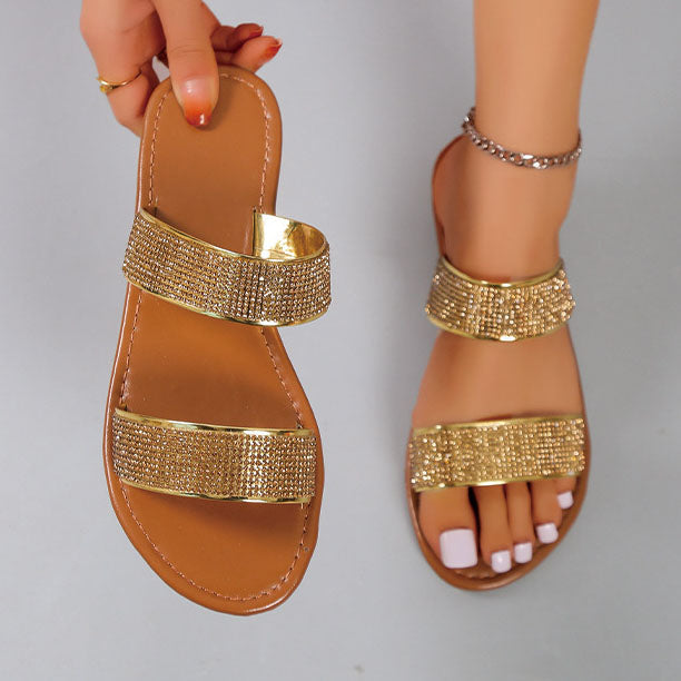 elveswallet Chic Bright Sequins flat Slippers