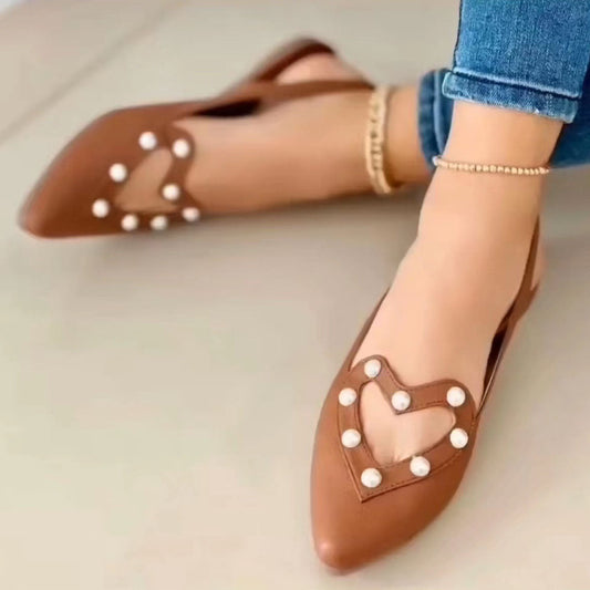 elveswallet Love Story Pearls Flat Mules