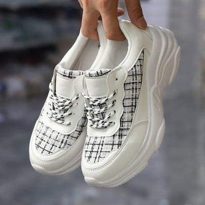 elveswallet Knitted upper platform sneakers