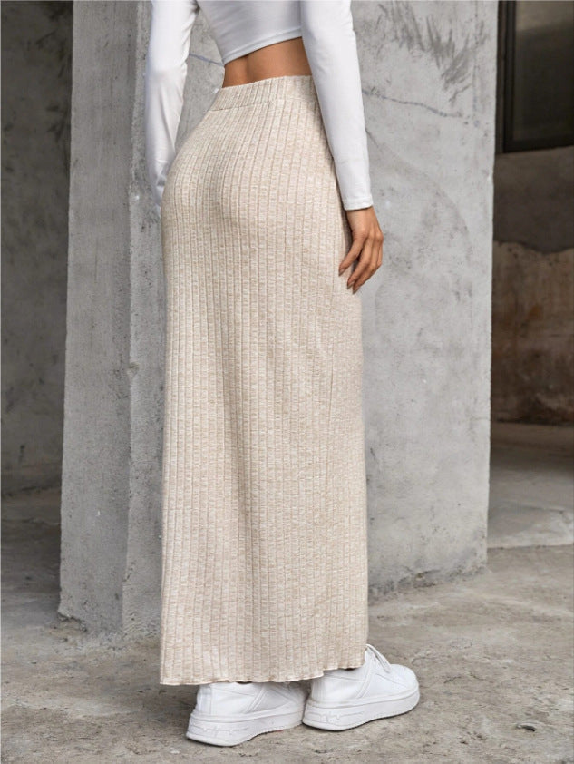 elveswallet CozyKnit High-waisted slim-fitting knitted skirt