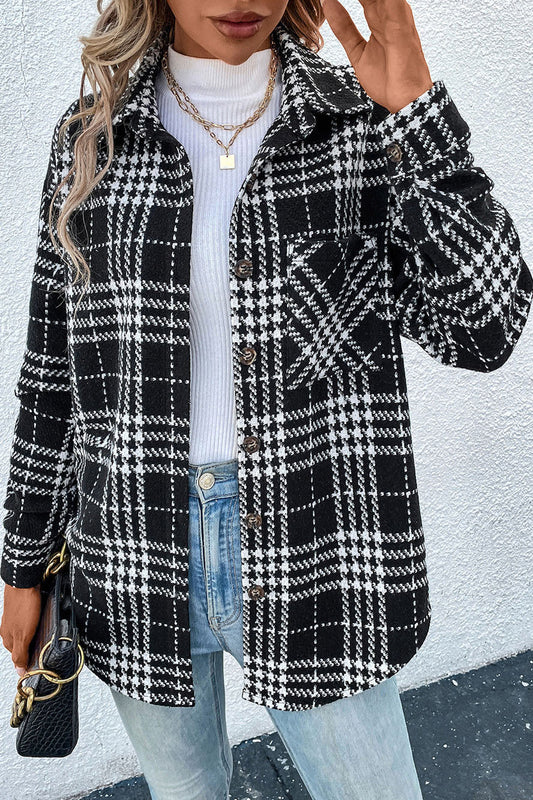 elveswallet Let's Get Cozy Plaid Coat