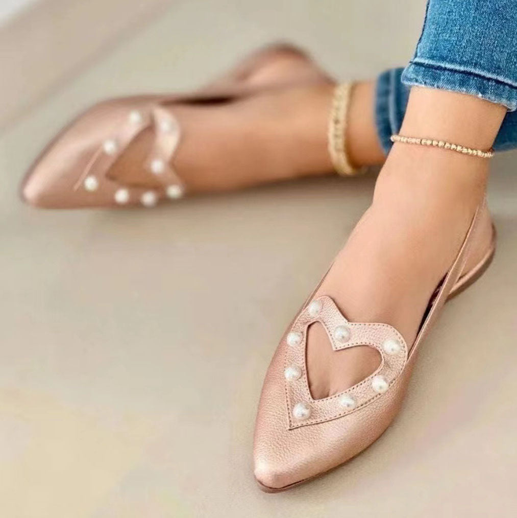 elveswallet Love Story Pearls Flat Mules