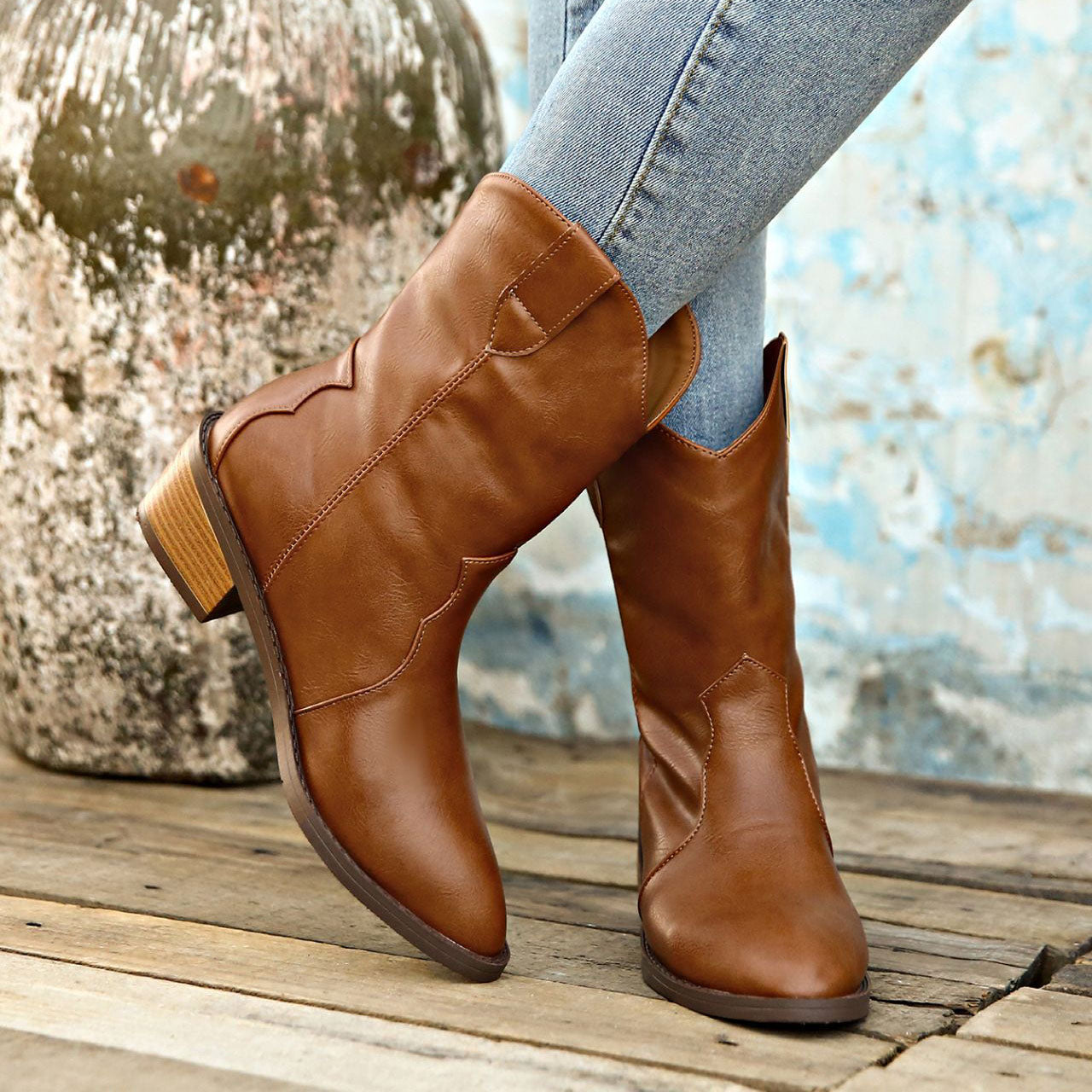 elveswallet Chunky heel Cavalier Martin short boots