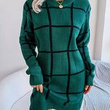 Long Sleeve O Neck Slim Fit Dress, Elegant Autumn Winter Bodycon Mini Sexy Cocktail Dresses, Women's Clothing