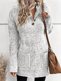 elveswallet  Polka Dot Button Front Pullover Sweater, Casual Long Sleeve Sweater For Fall & Winter, Women's Clothing