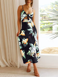 elveswallet  Floral Print Elegant Cami Dress, Slim Backless Casual Every Day Dress, Women's Clothing