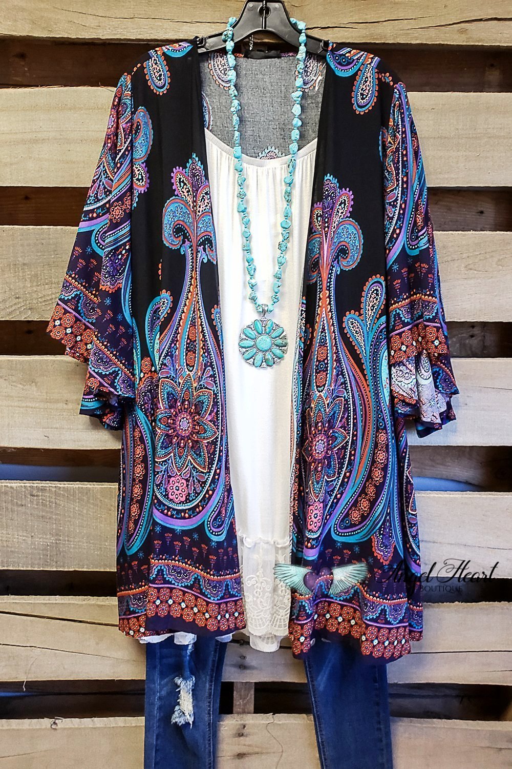 Simple Bliss Kimono - Navy - Sale