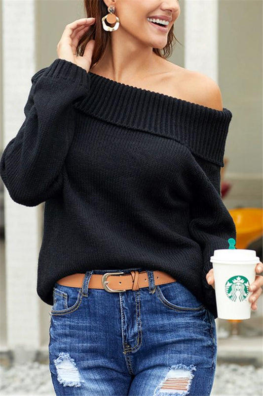 elveswallet Chic Off Shoulder Sweater