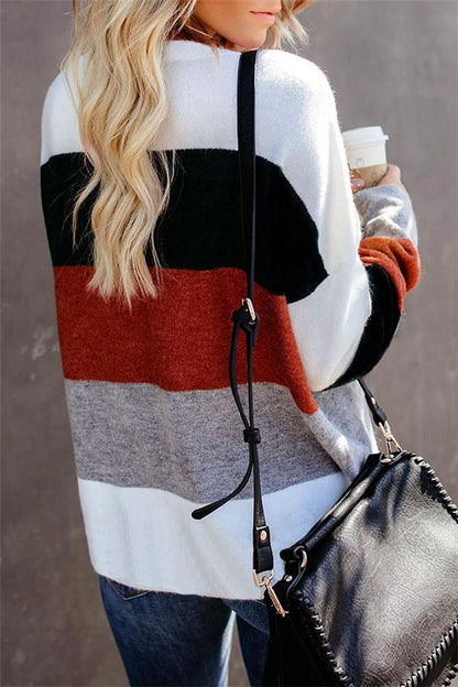 elveswallet Color Block Leisure Sweater